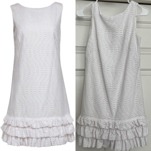 Lilly Pulitzer White Eyelet "Betsey" Shift Dress Size 2 - Picture 1 of 12